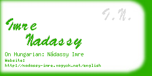 imre nadassy business card